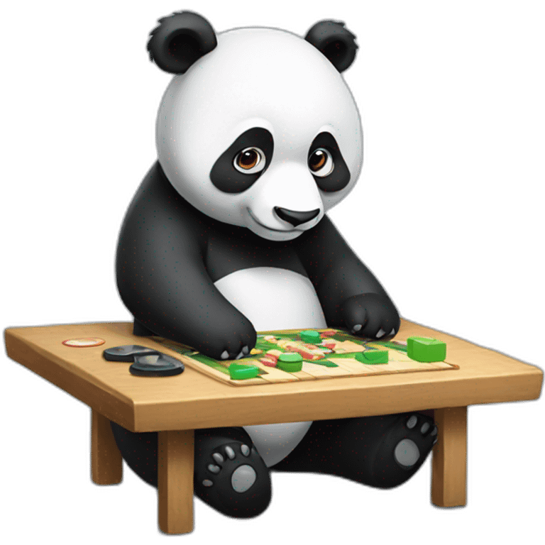 Panda playing game emoji