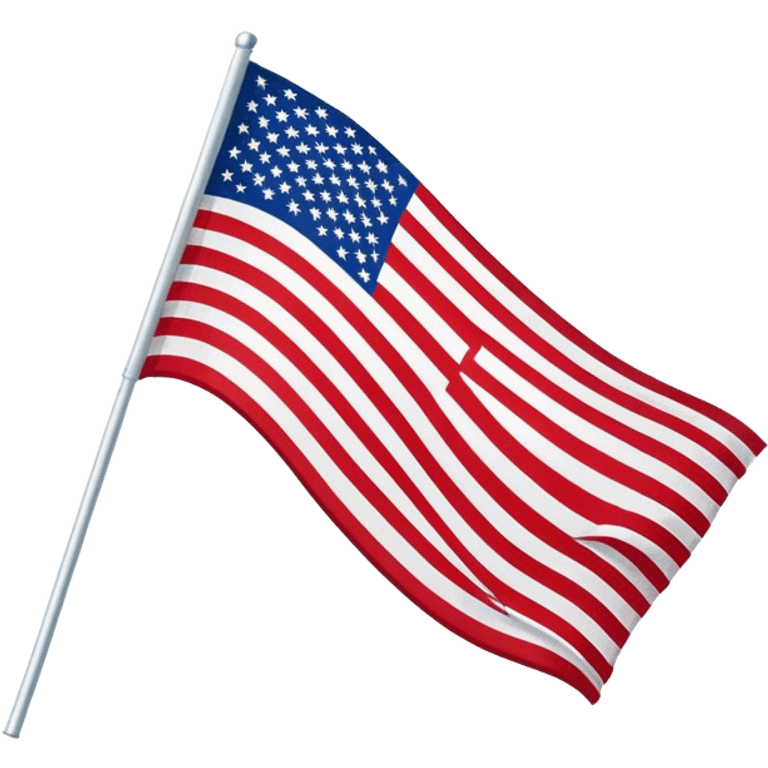 Flat Upside down us flag w/o pole emoji