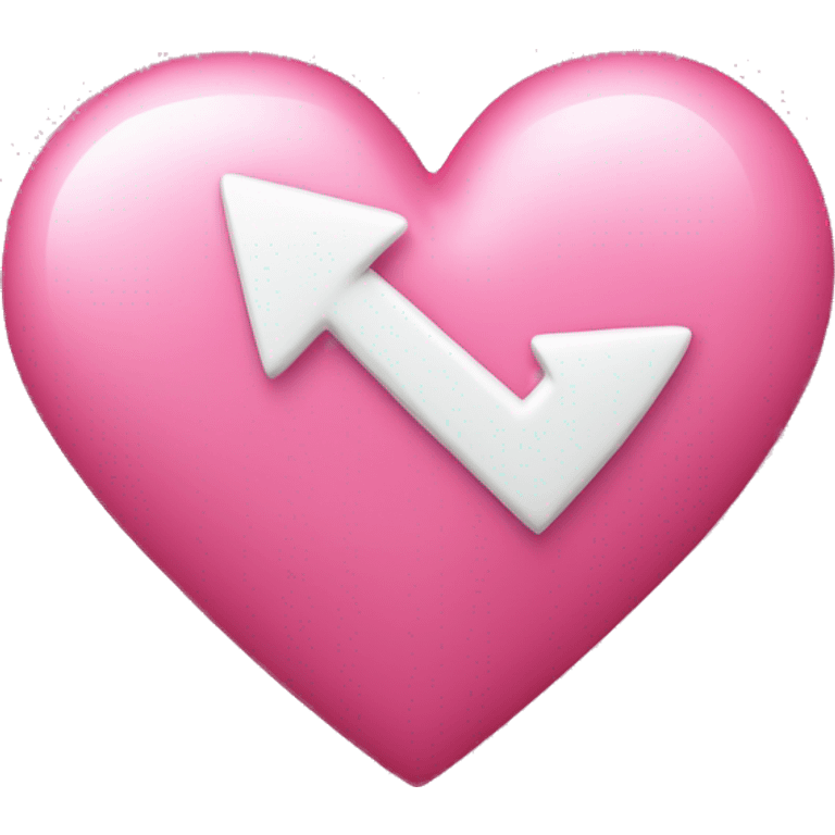 pink heart with white arrow going through it emoji