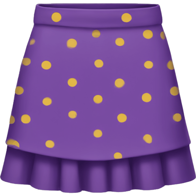 purple SKIRT WITH yellow DOTS  emoji