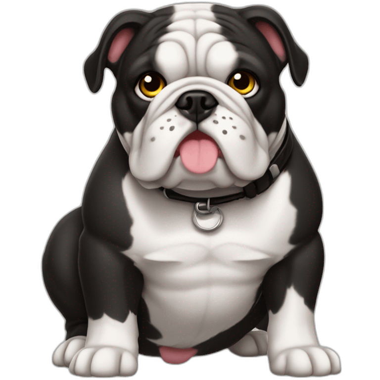 bulldog francês branco preto  emoji