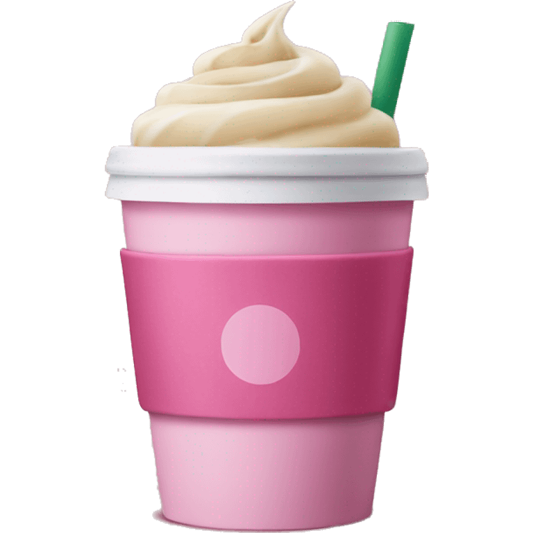 Pink Starbucks coffee emoji