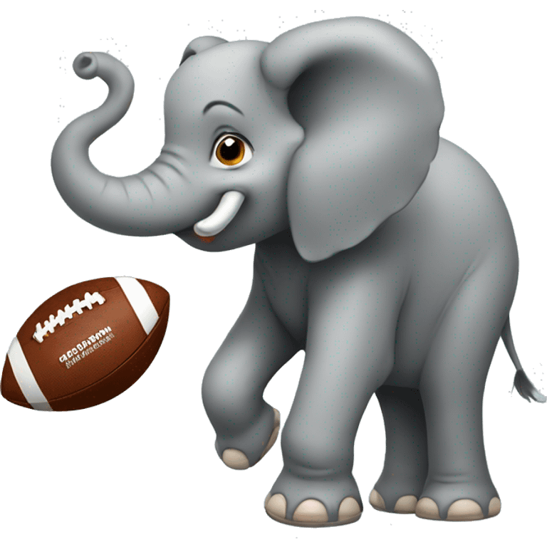 Elephant holding a football emoji