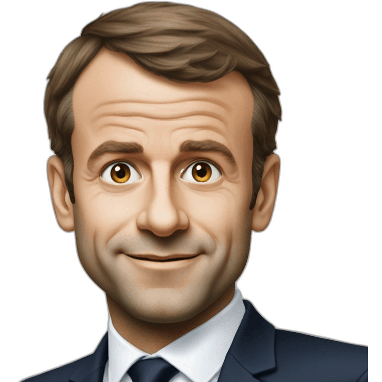 Emanuel macron avec un micro emoji