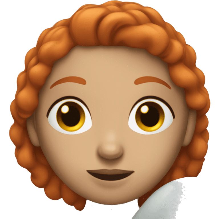 Red-haired woman resting emoji