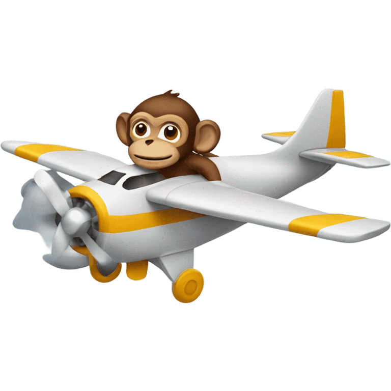 Monkey flying a plane emoji