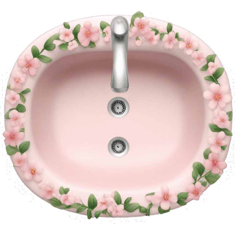 Light pink floral sink emoji