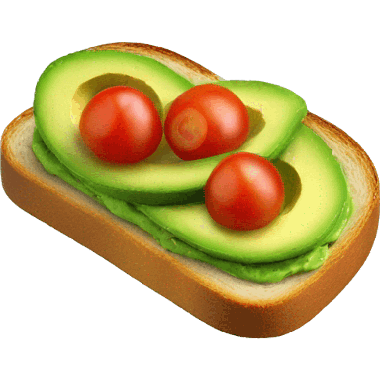 Avocado toast with cherry tomatoes on top emoji