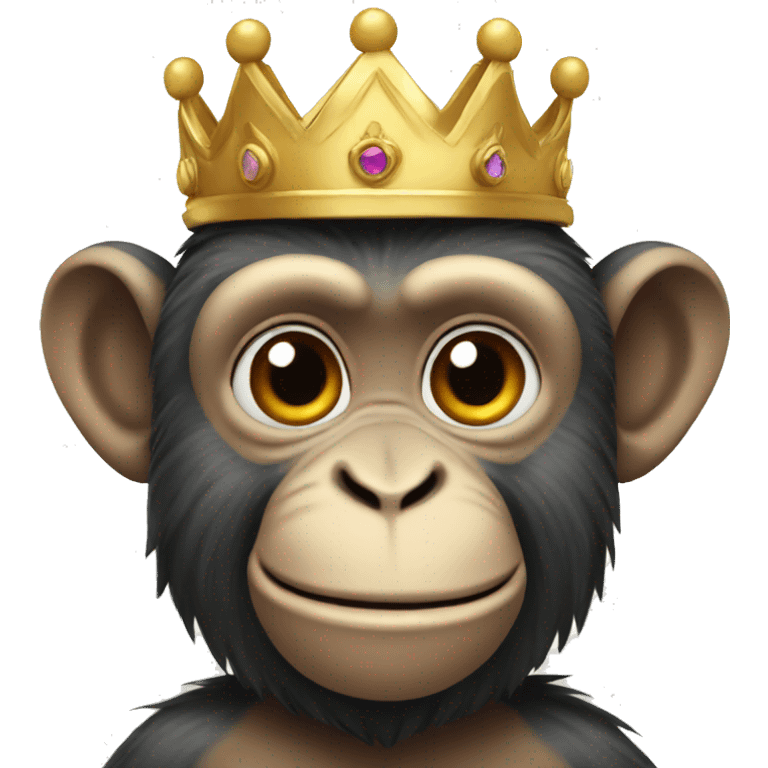 monkey with crown emoji