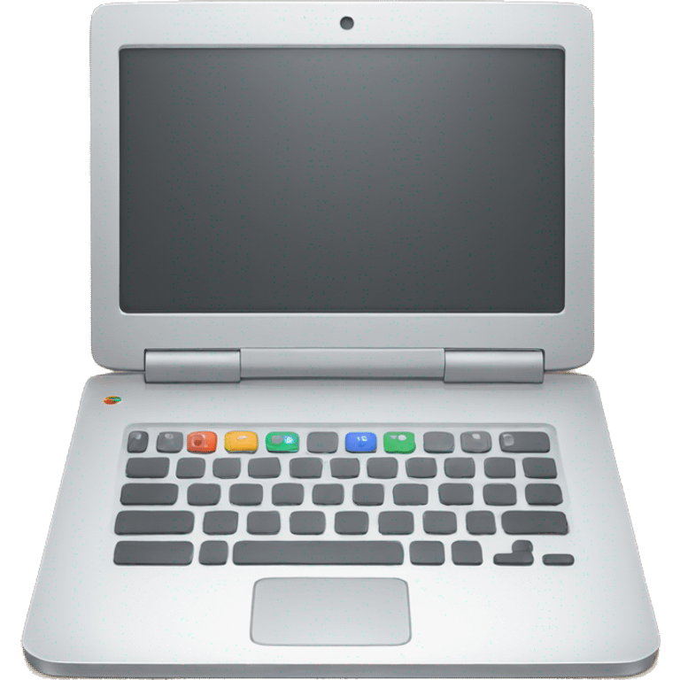 laptop with screen display google  emoji