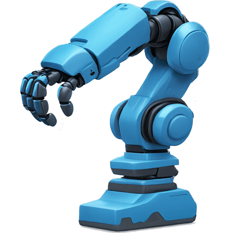 robotic blue arm emoji