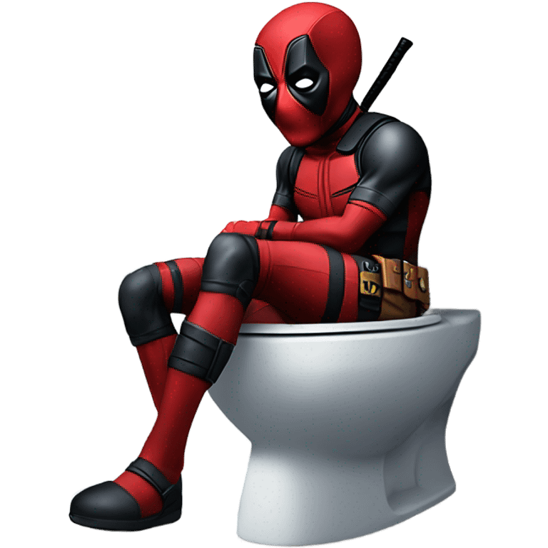 deadpool in toilet emoji