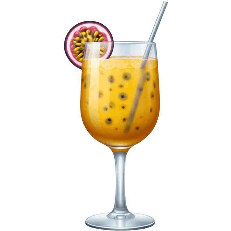 Passionfruit cocktail, no straw emoji