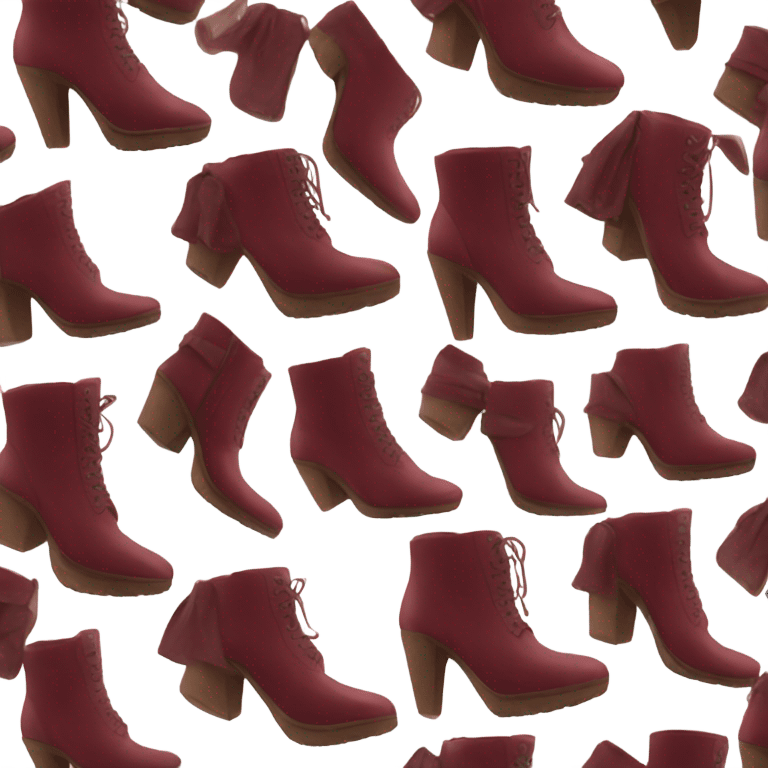 burgundy high heel boots emoji