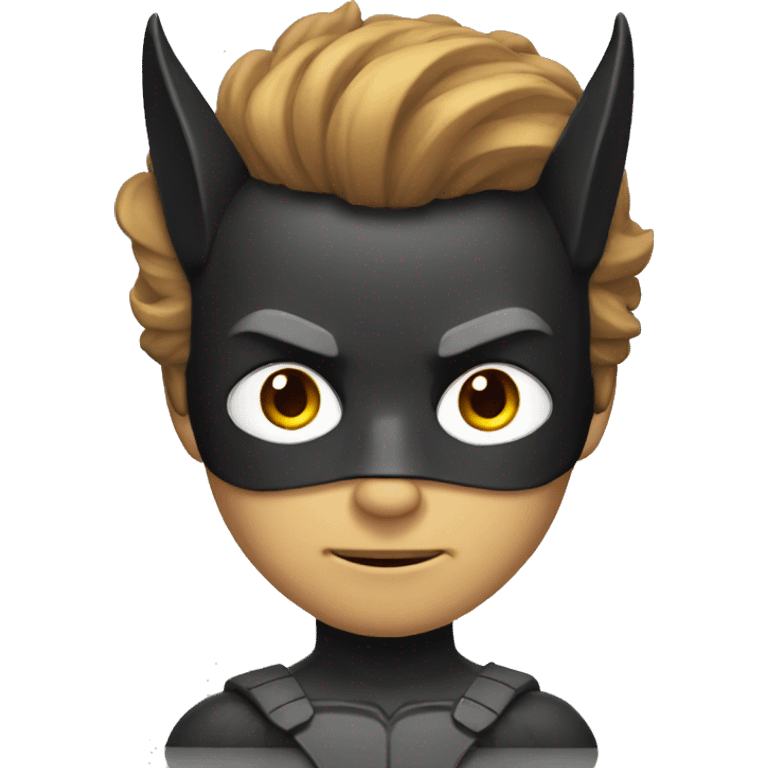 Bat man with hair emoji