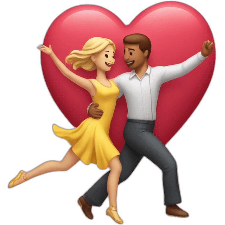 couple dancing hearts flying emoji