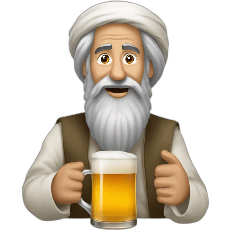 Ben Laden qui boit une bière emoji