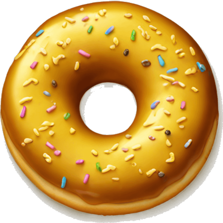 a single square yellow doughnut  emoji