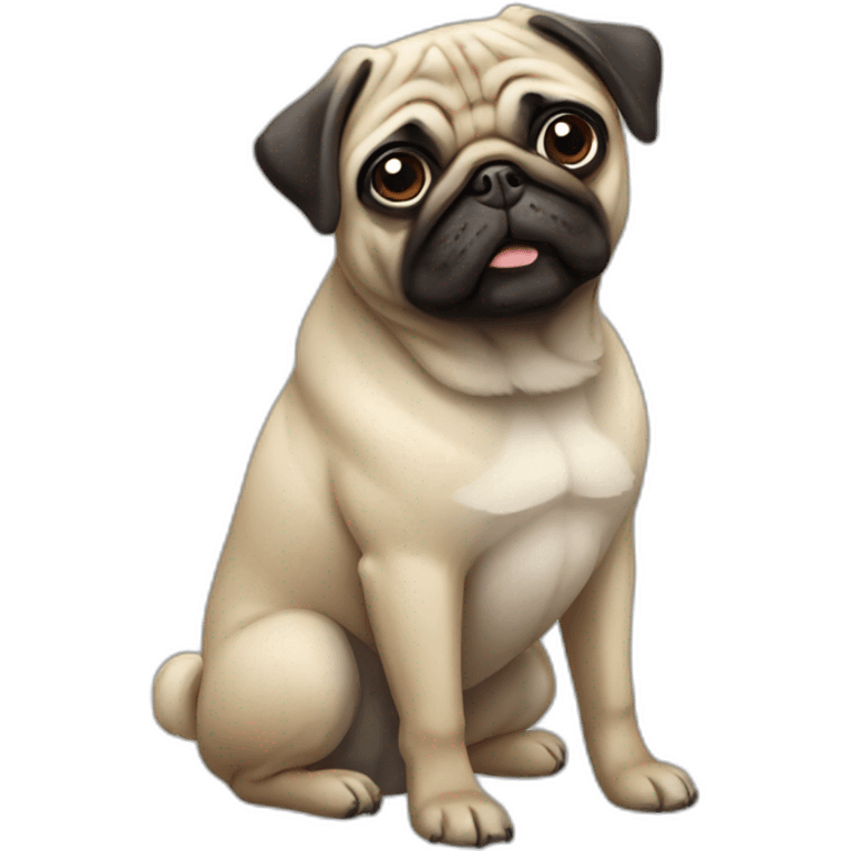 Pug full body emoji