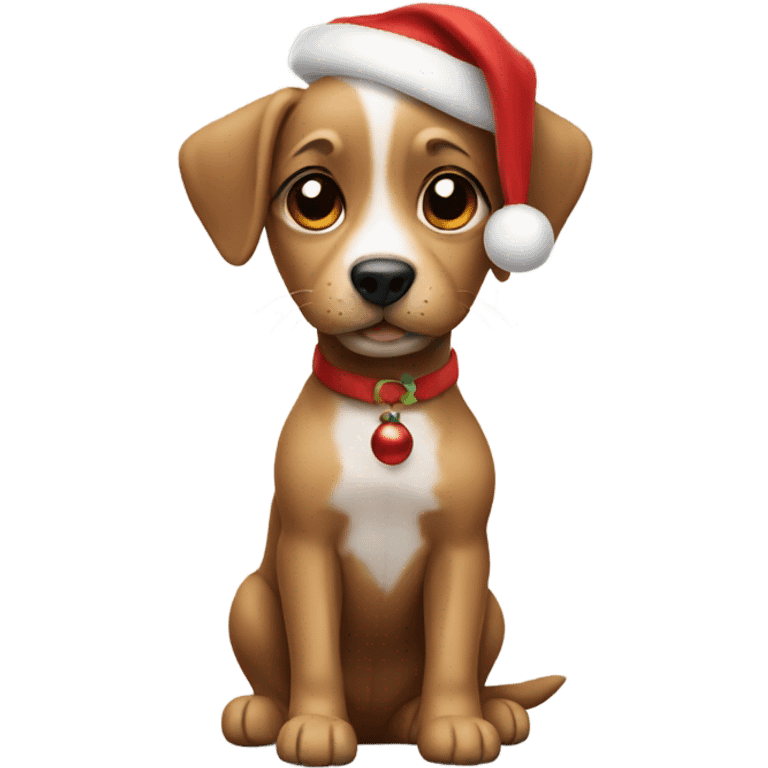 Christmas puppy emoji