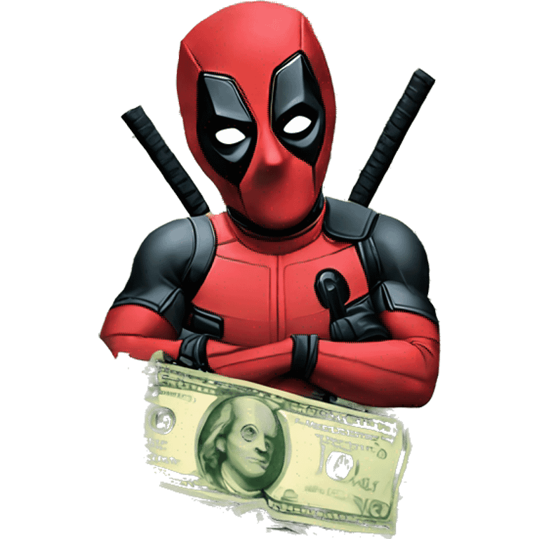 deadpool with money  emoji