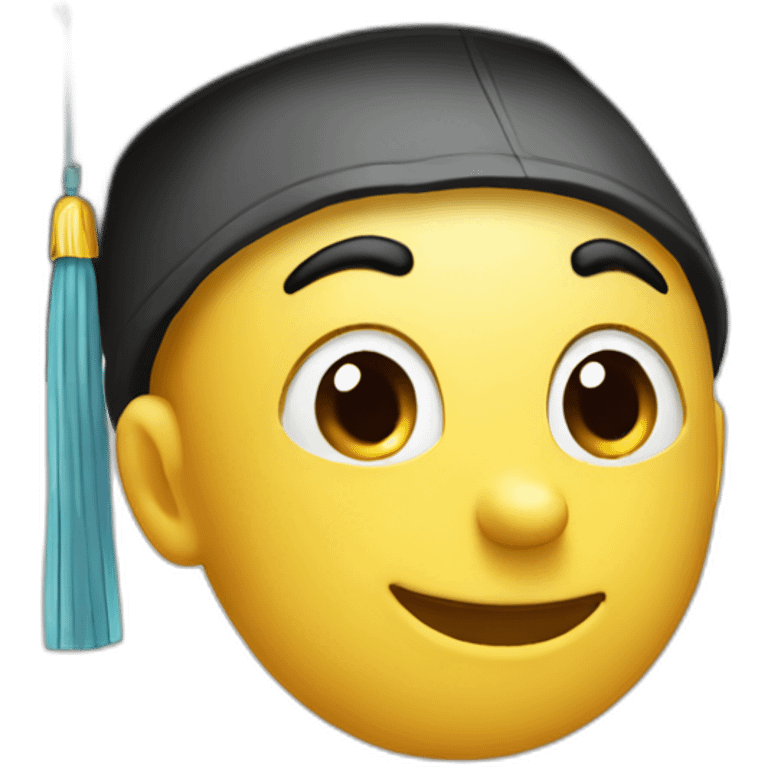 A student has a final graduation research paper emoji