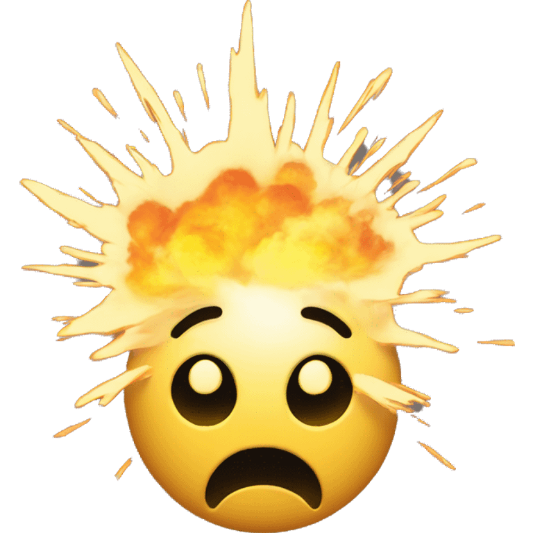 Create a 'mind blown' emoji with an explosion above the head. emoji