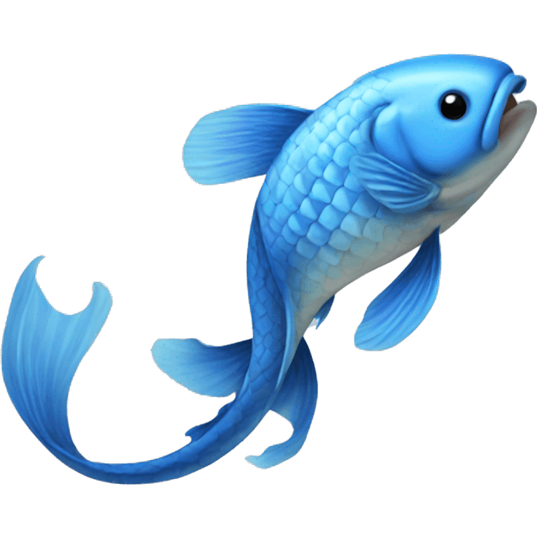 Blue koi fish emoji