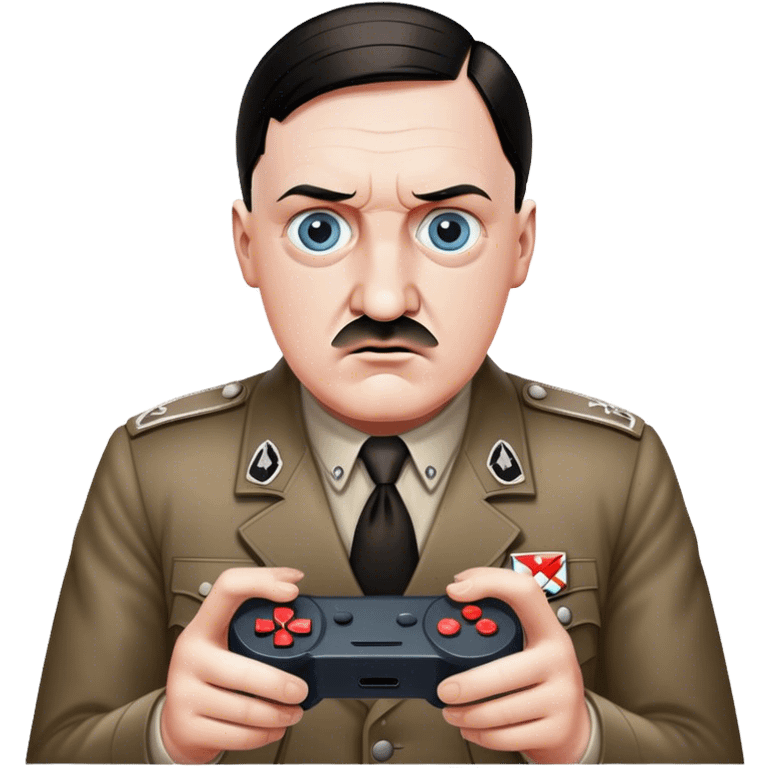 Hitler qui joue à la play emoji