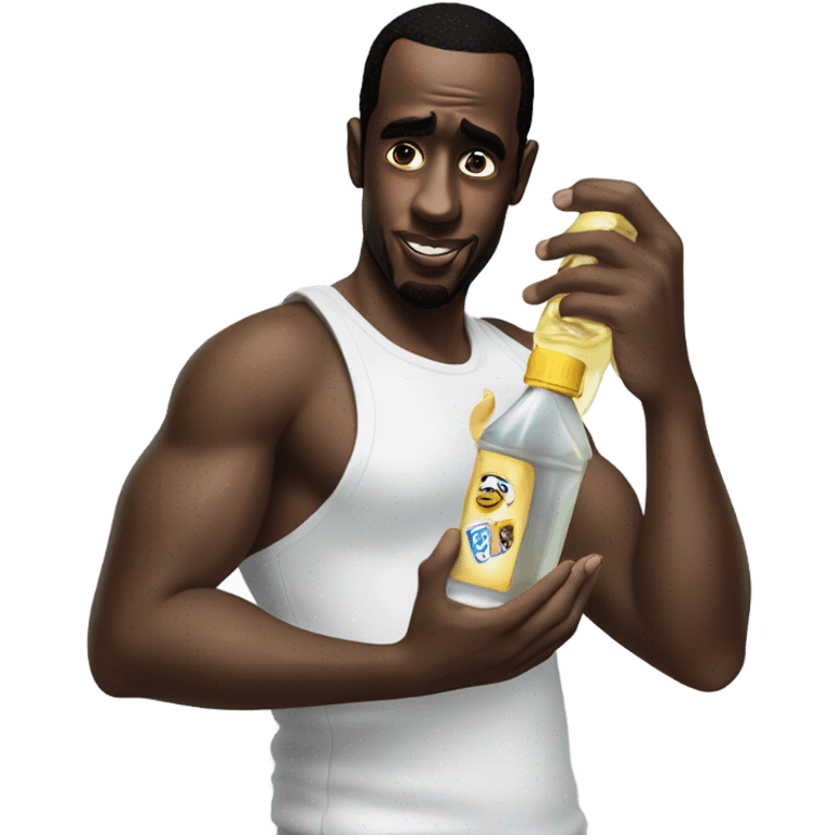 P diddy holdin baby oil emoji