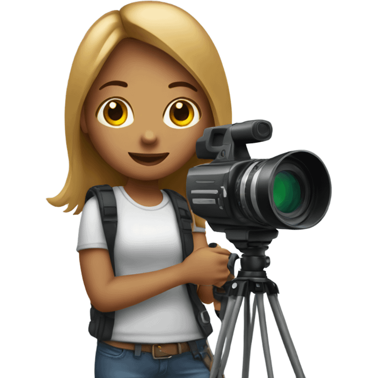 Girl with video camera  emoji