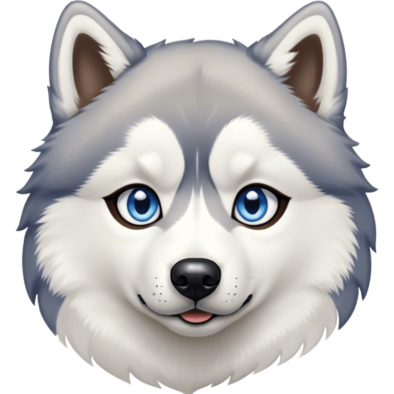 Husky one blue eye one brown eye emoji