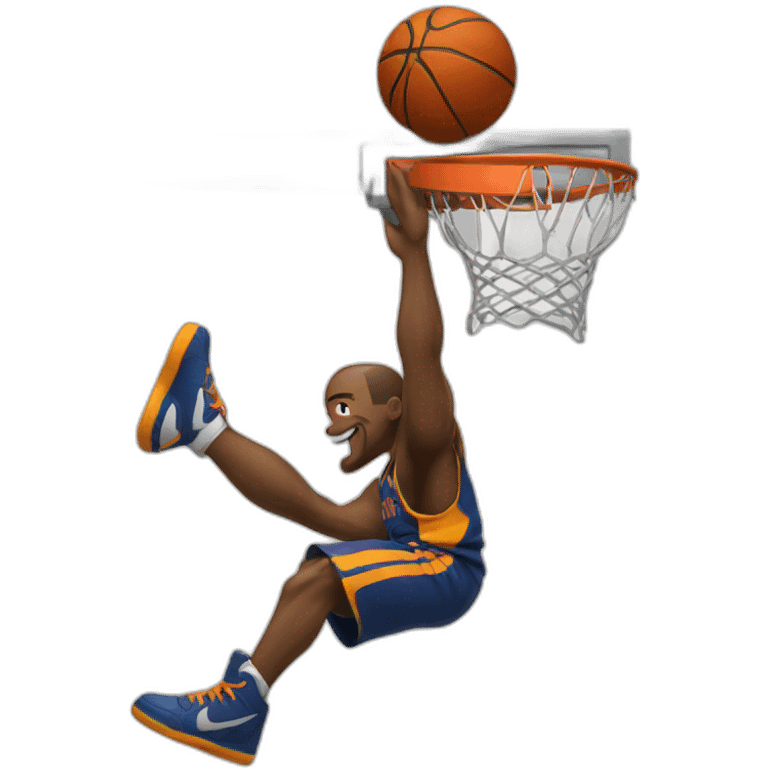 An basketballer doing a dunk emoji