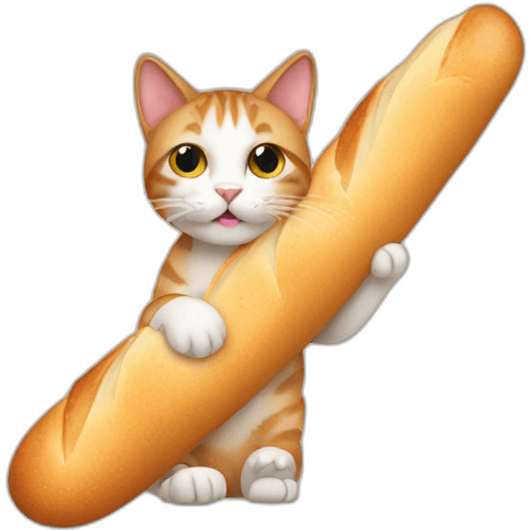 cat with baguette emoji