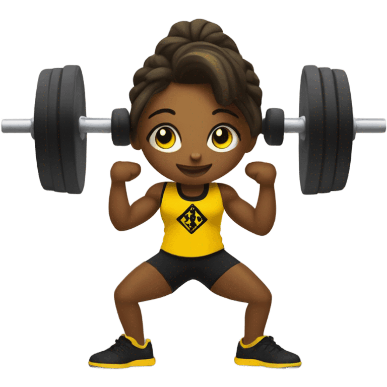 Hufflepuff working out emoji