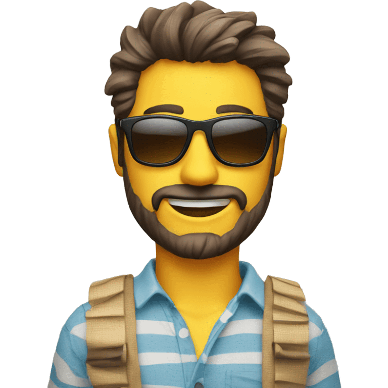 beach sunny man sunglass emoji