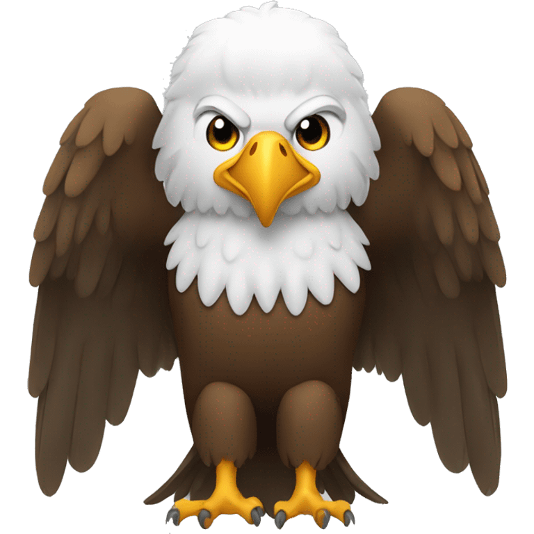 front view of eagle with wings spread out emoji