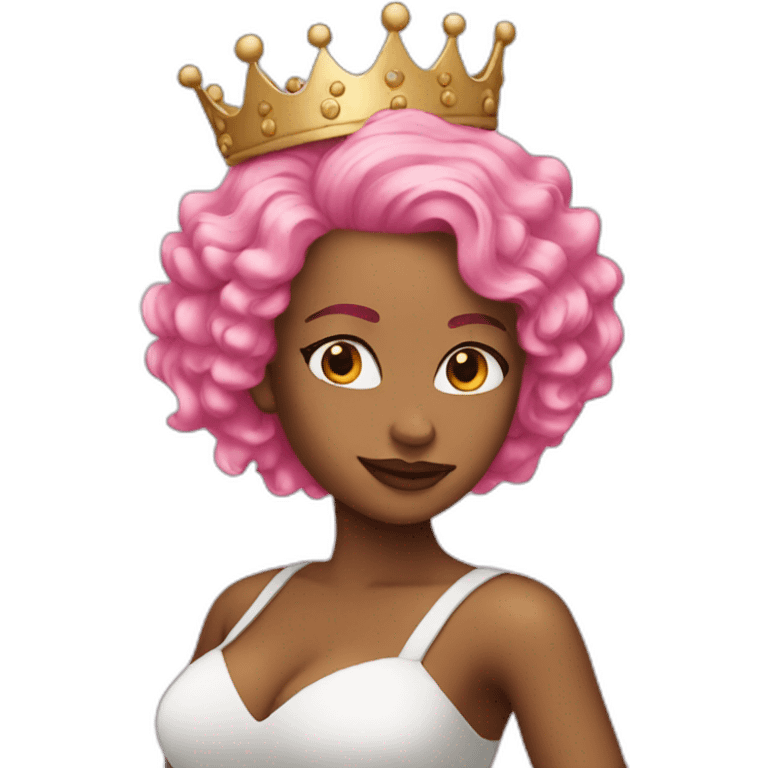 Queen pink hair emoji