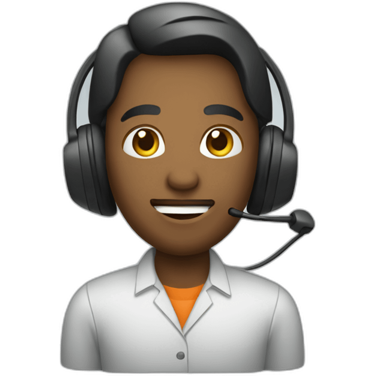 call center representative emoji