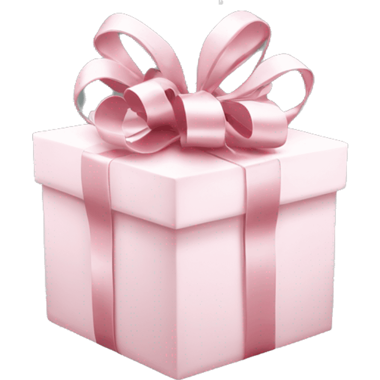 Light pink Christmas gifts under a white Christmas tree  emoji