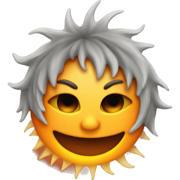 The sun in the Halloween style emoji