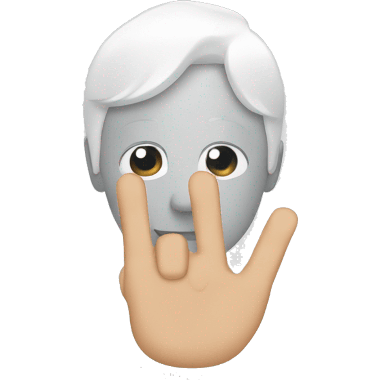 White 2 fingers  emoji