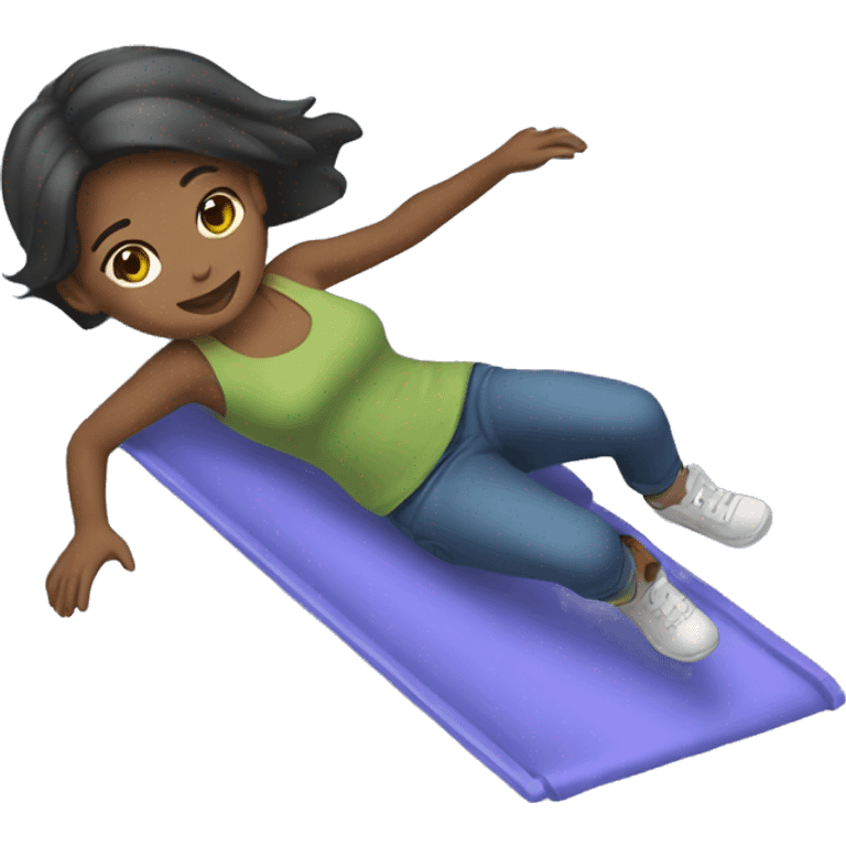 Girl sliding down emoji