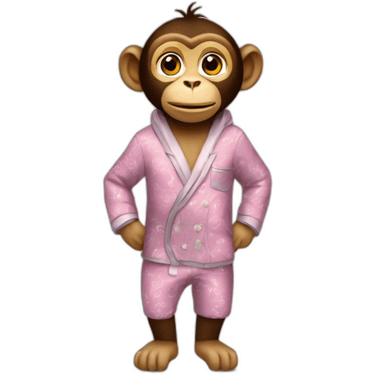 Monkey in a designer night wear emoji