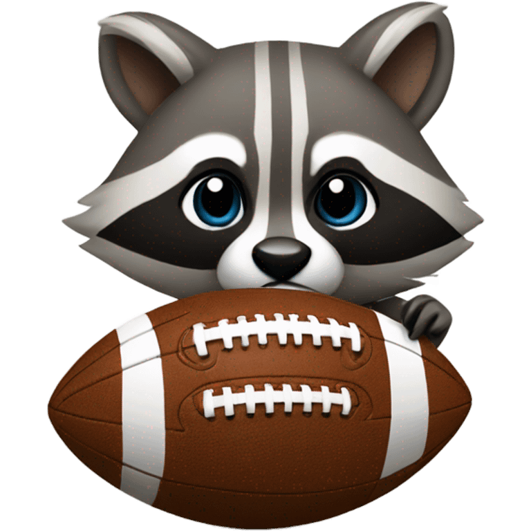 Raccoon with a football  emoji