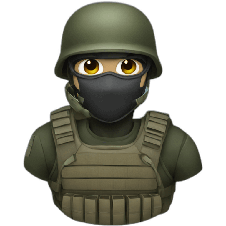 elite soldier with mask emoji