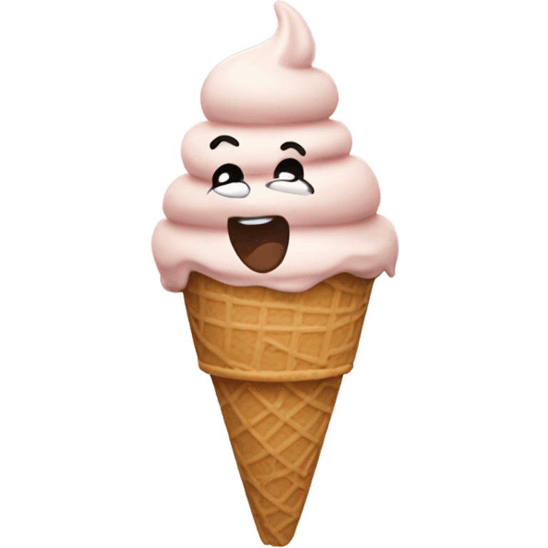 Ice cream dancing emoji