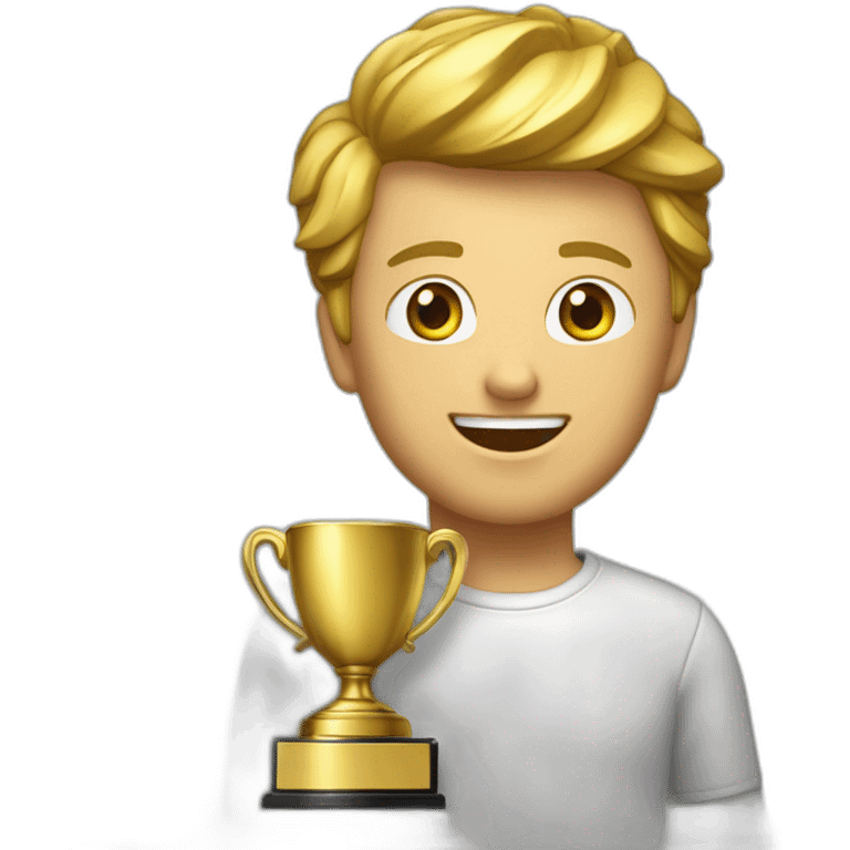 Trophée avec écrit Axel  emoji