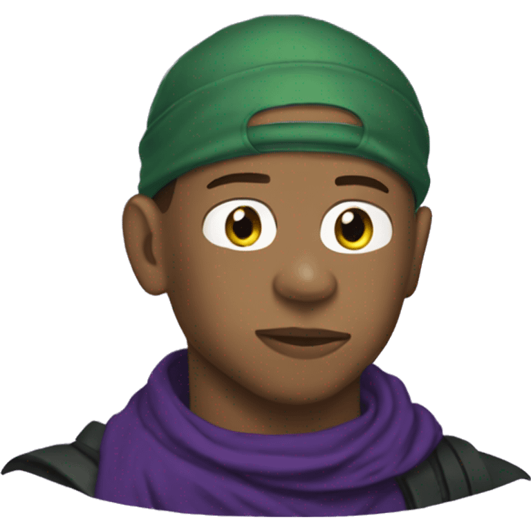 mbappe with a donatello mask emoji