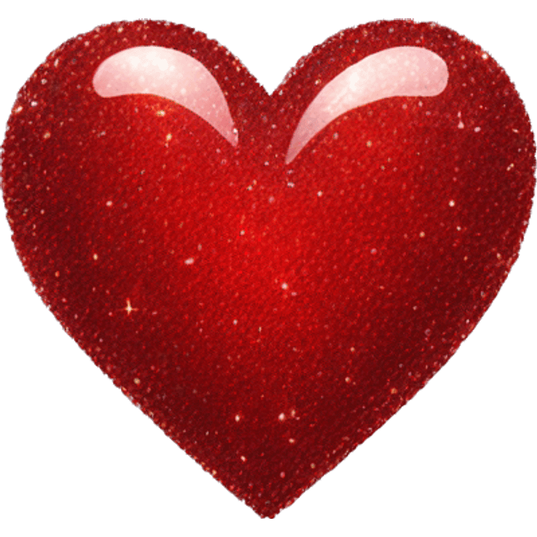 red sparkle heart  emoji